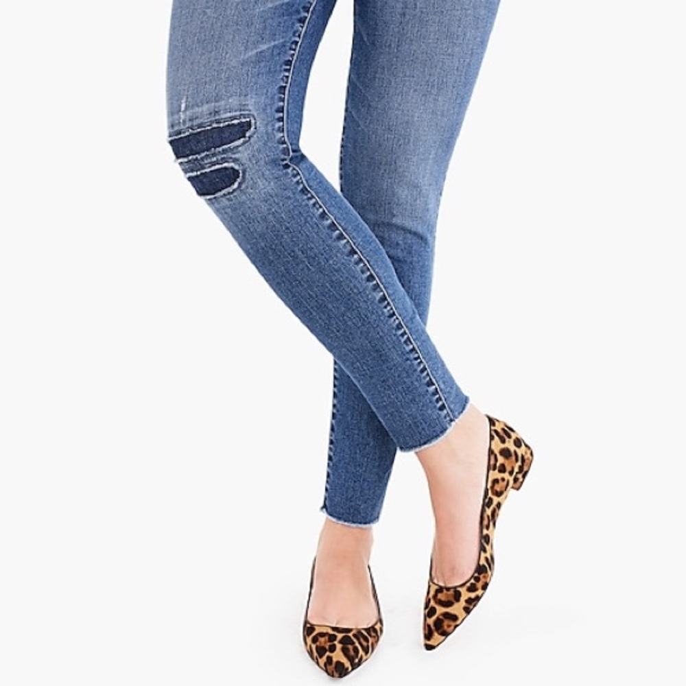 J. Crew Pointy Toe Leopard Print Calf Hair Sz 9.5